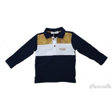 Polo serafino con logo...