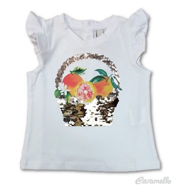 T-shirt neonata con cestino...