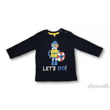 T-shirt in jersey con stampa "Let's go" BIRBA-TRYBEYOND