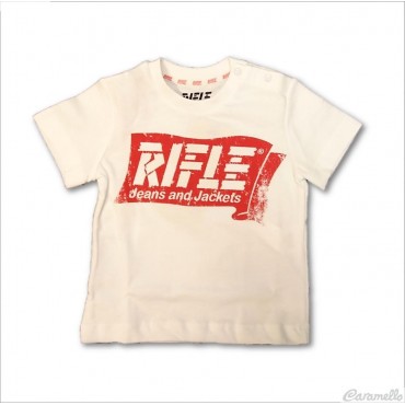 T-shirt con stampa logo RIFLE