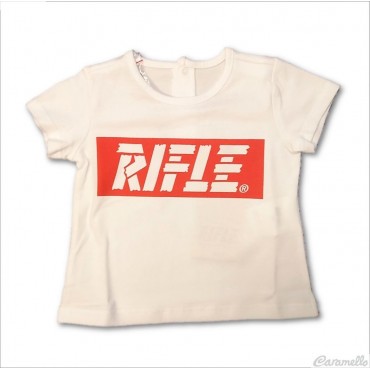 T-shirt con stampa logo RIFLE