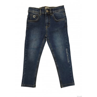 Jeans lungo con scritta EMC