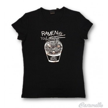 T-shirt con stampa lucida...