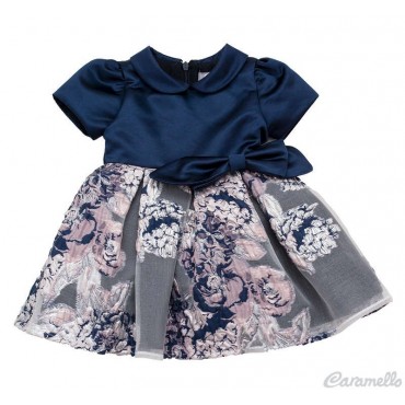 Vestito neonata con balza a...
