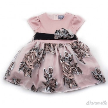 Vestito bambina con balza a...