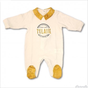 Tutina con maxi logo e...