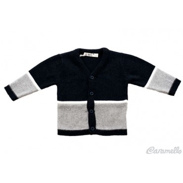 Cardigan neonato bicolore...
