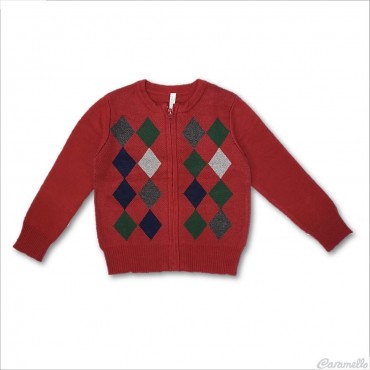 Cardigan tricot con zip...