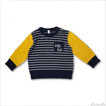 Maglia tricot rigata con...