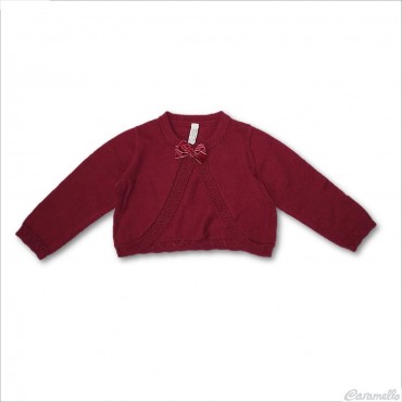 Cardigan tricot con fiocco...