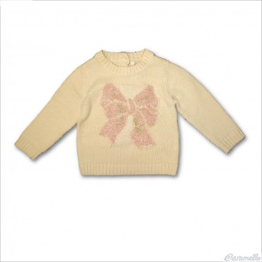 Maglia tricot con fiocco...