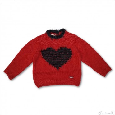 Maglia con cuore a...