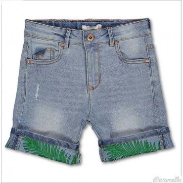 Bermuda jeans in tessuto...