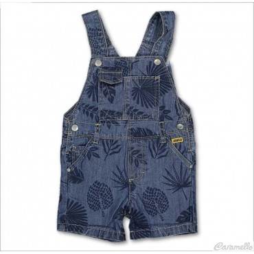 Salopette jeans corta con...
