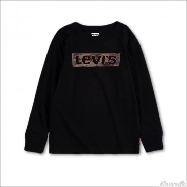 T-shirt bambino girocollo con logo camouflage Levi's