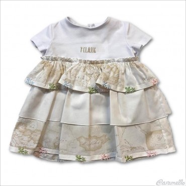 Vestito neonata con balze...