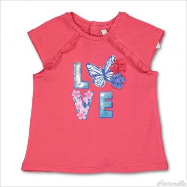 T-shirt Love con paillettes...