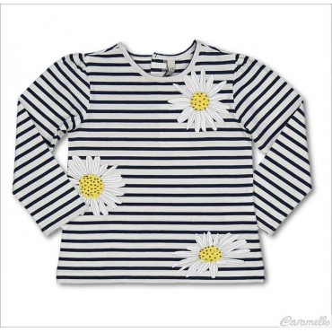 T-shirt rigata neonata con...