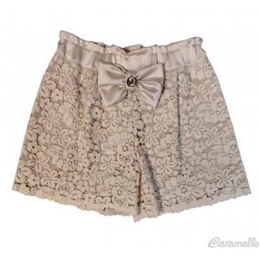 Shorts bambina in macramé...