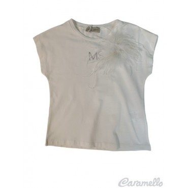 T-SHIRT CON APPL. PIUMA -...