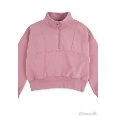 Felpa ragazza con zip a un...
